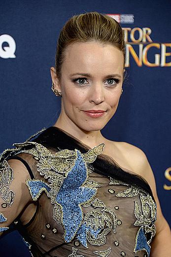 Rachel McAdams without pants under see through dress at Doctor Strange screening in London