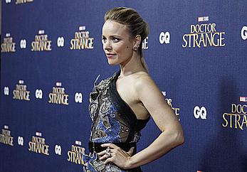 Rachel McAdams without pants under see through dress at Doctor Strange screening in London