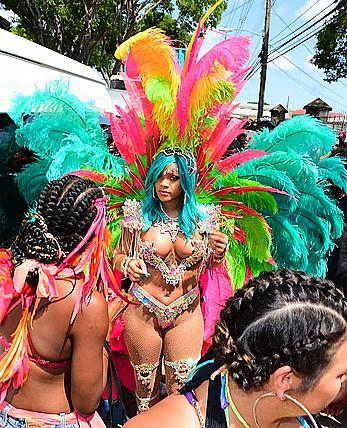 Rihanna looking sexy at carnival in Barbados