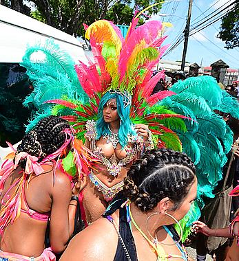 Rihanna looking sexy at carnival in Barbados