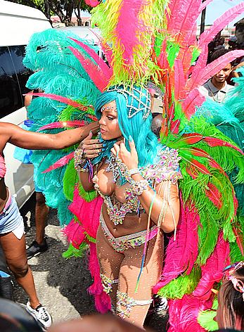 Rihanna looking sexy at carnival in Barbados