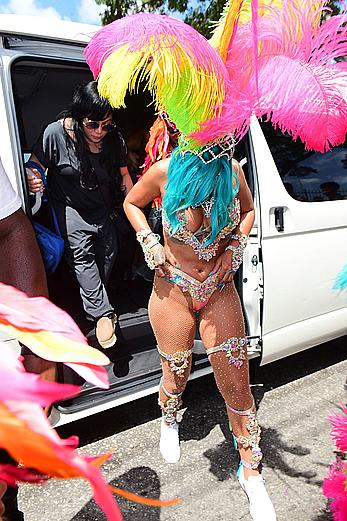 Rihanna looking sexy at carnival in Barbados