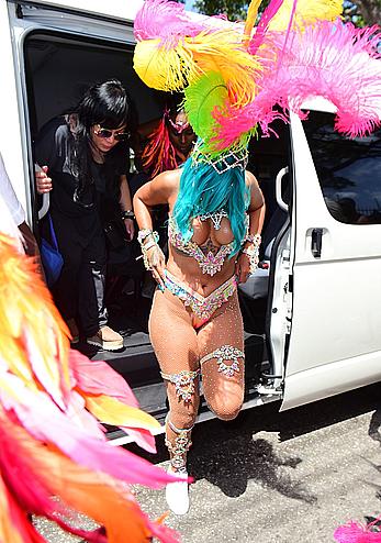 Rihanna looking sexy at carnival in Barbados