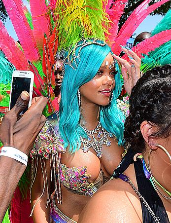 Rihanna looking sexy at carnival in Barbados