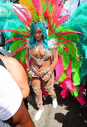 Rihanna looking sexy at carnival in Barbados