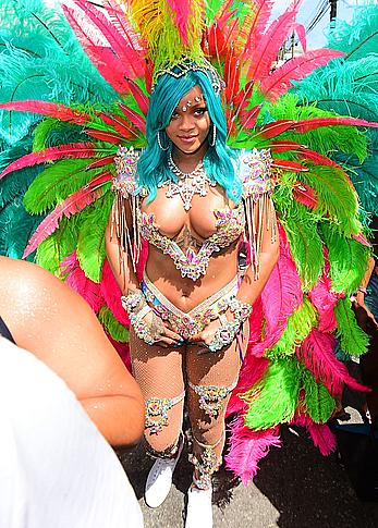 Rihanna looking sexy at carnival in Barbados