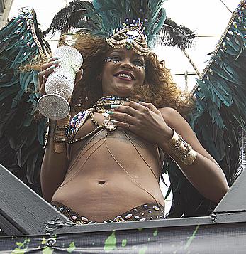 Rihanna sexy at Kadooment Day in Barbados