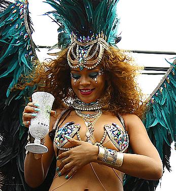 Rihanna sexy at Kadooment Day in Barbados