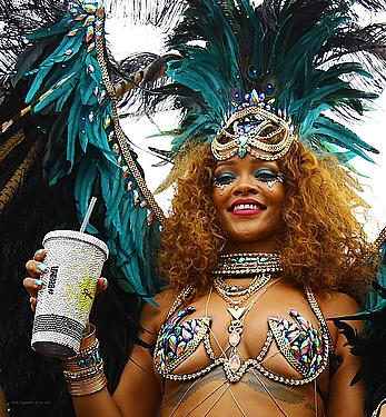 Rihanna sexy at Kadooment Day in Barbados