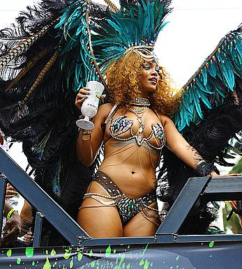 Rihanna sexy at Kadooment Day in Barbados