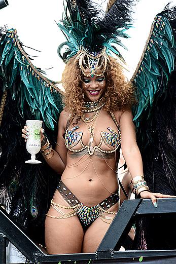 Rihanna sexy at Kadooment Day in Barbados