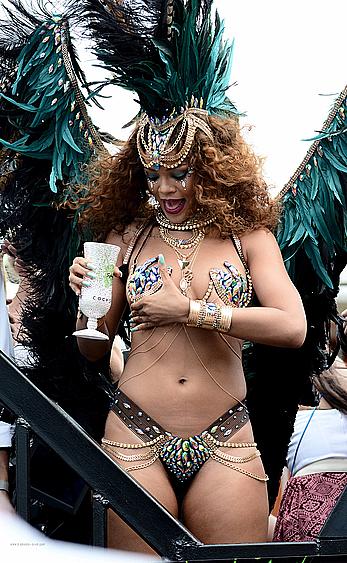 Rihanna sexy at Kadooment Day in Barbados