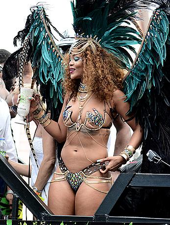 Rihanna sexy at Kadooment Day in Barbados