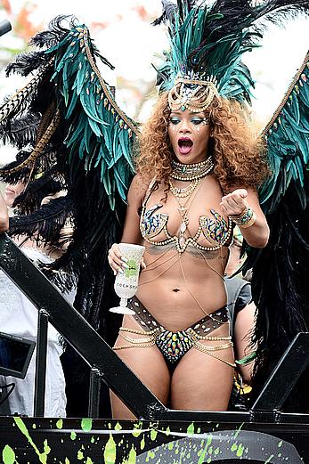 Rihanna sexy at Kadooment Day in Barbados