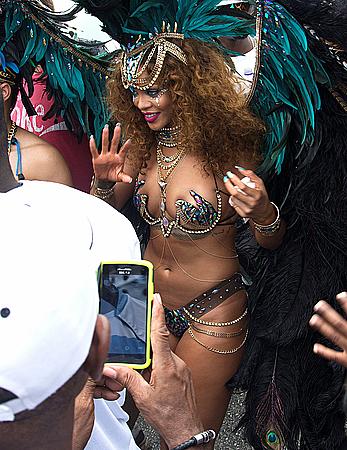 Rihanna sexy at Kadooment Day in Barbados