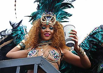 Rihanna sexy at Kadooment Day in Barbados