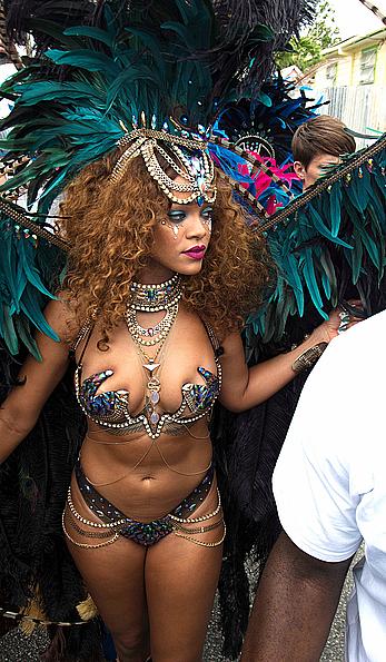 Rihanna sexy at Kadooment Day in Barbados