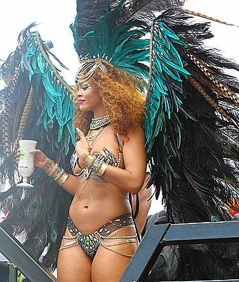 Rihanna sexy at Kadooment Day in Barbados