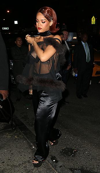 Rihanna wardrobe malfunction at the MET Gala After-Party