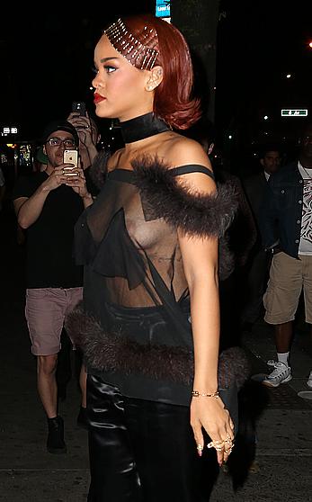 Rihanna wardrobe malfunction at the MET Gala After-Party