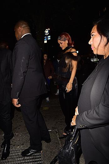 Rihanna wardrobe malfunction at the MET Gala After-Party