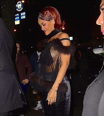 Rihanna wardrobe malfunction at the MET Gala After-Party