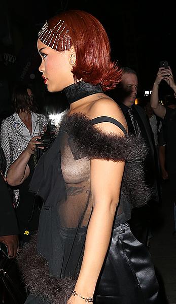 Rihanna wardrobe malfunction at the MET Gala After-Party