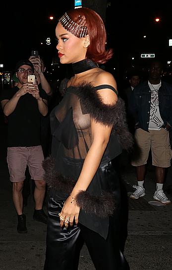 Rihanna wardrobe malfunction at the MET Gala After-Party