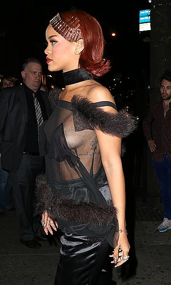 Rihanna wardrobe malfunction at the MET Gala After-Party