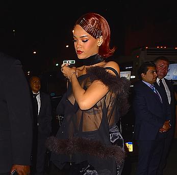 Rihanna wardrobe malfunction at the MET Gala After-Party