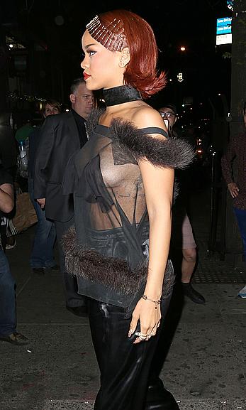 Rihanna wardrobe malfunction at the MET Gala After-Party