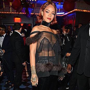 Rihanna wardrobe malfunction at the MET Gala After-Party