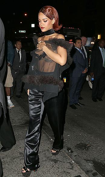 Rihanna wardrobe malfunction at the MET Gala After-Party