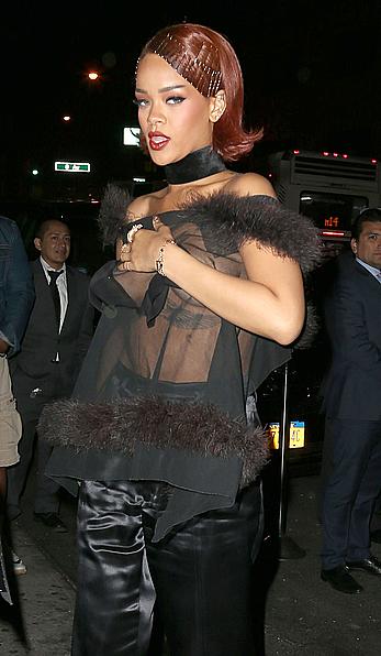 Rihanna wardrobe malfunction at the MET Gala After-Party