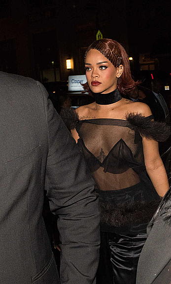 Rihanna wardrobe malfunction at the MET Gala After-Party