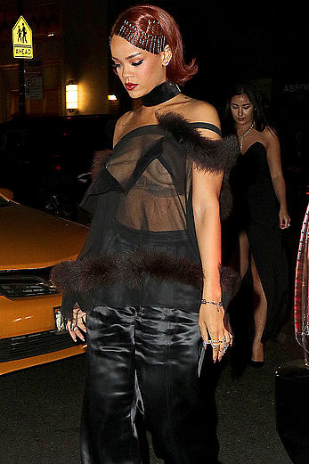 Rihanna wardrobe malfunction at the MET Gala After-Party