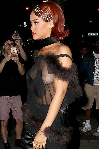 Rihanna wardrobe malfunction at the MET Gala After-Party