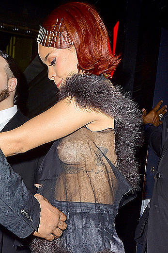 Rihanna wardrobe malfunction at the MET Gala After-Party