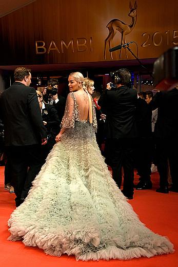 Rita Ora see through to nipples at Bambi Awards