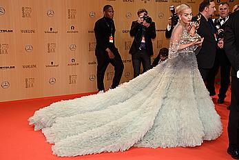 Rita Ora see through to nipples at Bambi Awards