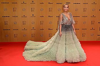 Rita Ora see through to nipples at Bambi Awards