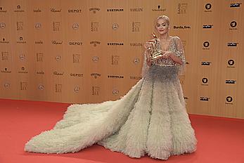 Rita Ora see through to nipples at Bambi Awards