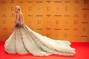 Rita Ora see through to nipples at Bambi Awards