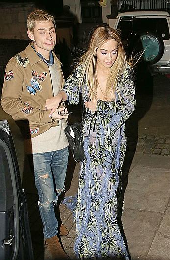 Rita Ora tit slip leaving X Factor studios in London