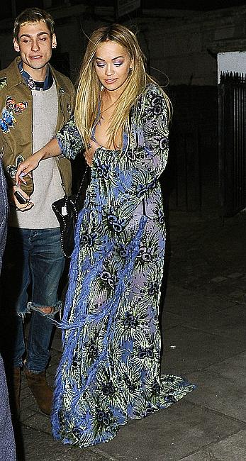 Rita Ora tit slip leaving X Factor studios in London