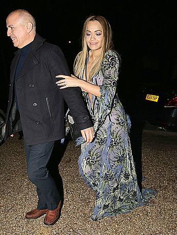 Rita Ora tit slip leaving X Factor studios in London