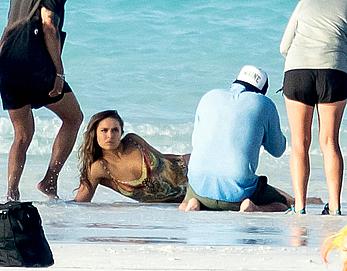 Ronda Rousey nude in body paint the SI photoshoot in Bahamas