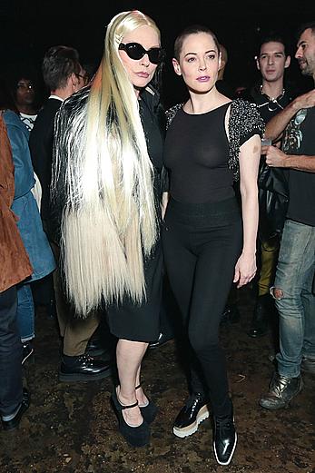 Rose Mcgowan in see through tight top at Charliewood Exhibition opening