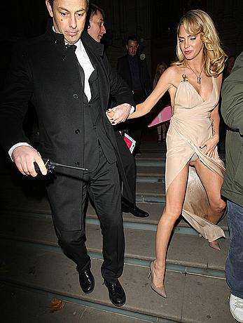 Sarah Harding upskirt shows pants and cameltoe