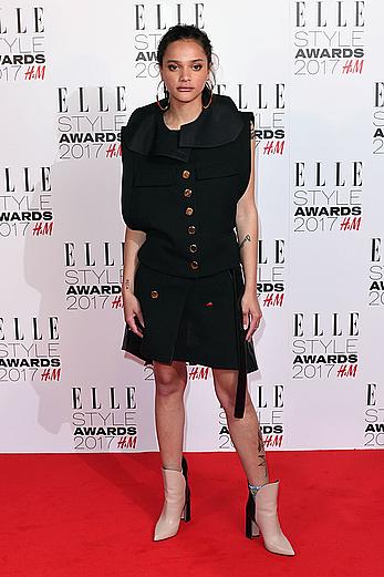 Sasha Lane sideboob at Elle Style Awards in London